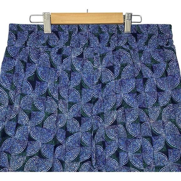 Evereve Laurena Geo Pattern Wide Leg Pull On Pants Womens Size L NWT $88 - Picture 9 of 10